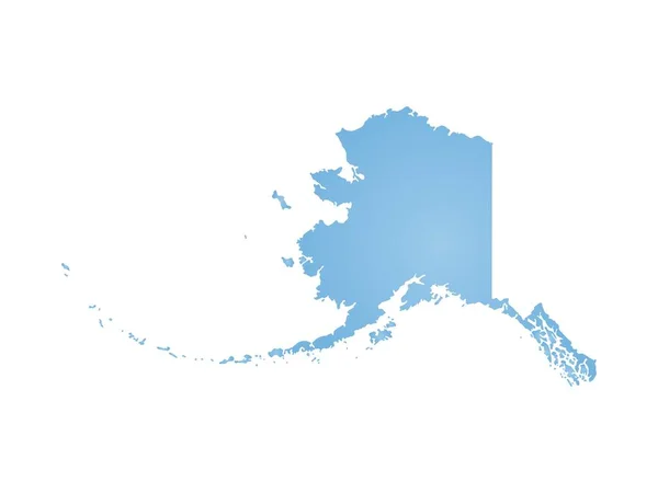 Mapa Estado Alasca —  Vetores de Stock