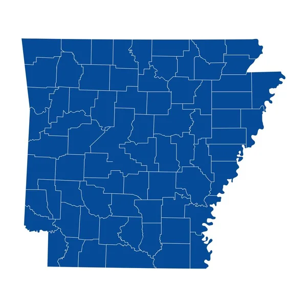 Mapa Del Estado Arkansas — Archivo Imágenes Vectoriales