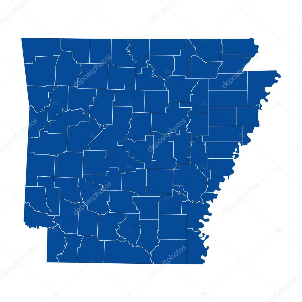 Map of Arkansas state