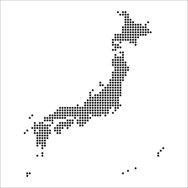 Mapa Japonii Kropkami — Wektor stockowy