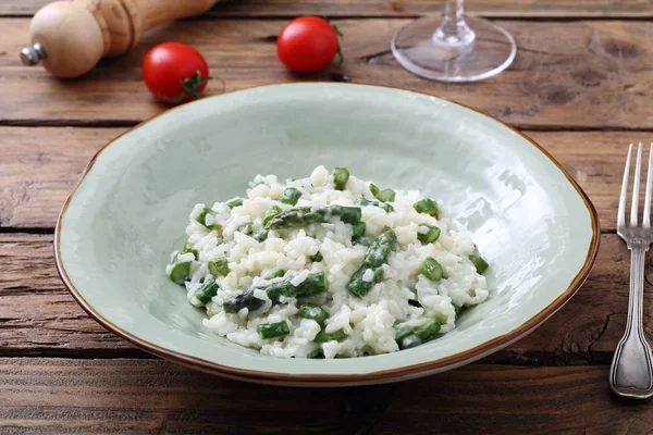 Risotto Asparagus Background — Stock Photo, Image
