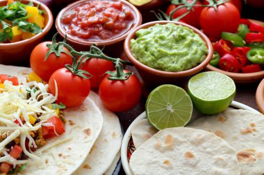 Çeşitli Meksika Gıda arka plan