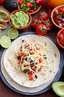 Çeşitli Meksika Gıda arka plan