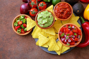 Çeşitli Meksika Gıda arka plan