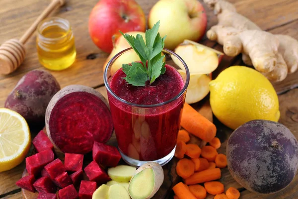 Suco Frutas Legumes Frescos — Fotografia de Stock