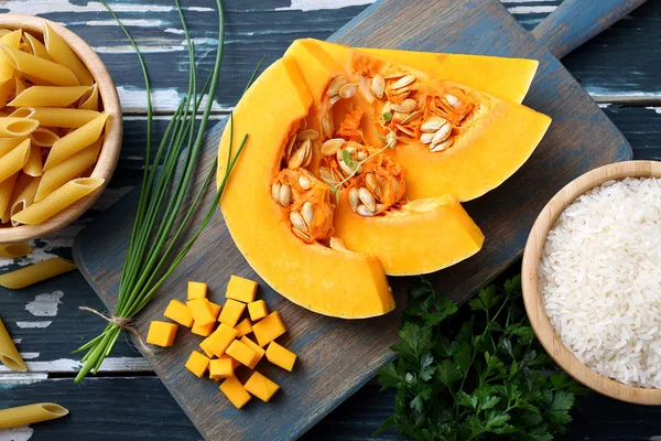 Fette Zucca Con Funghi — Foto Stock