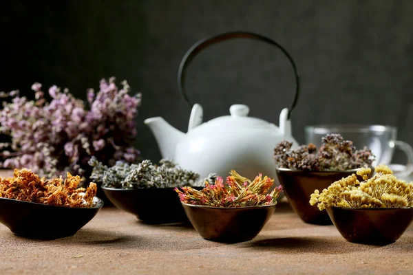 Tisane Fleurs Séchées Fond — Photo