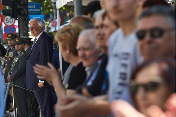 Alexandroupoli Grèce Mai 2018 Président Grec Prokopis Pavlopoulos Sélébration Défilé — Photo