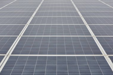 Güneş paneli closeup görünümü. Yenilenebilir enerji.