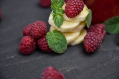 Ahududu smoothies, sanat yumuşak odak