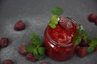 Ahududu smoothies, sanat yumuşak odak