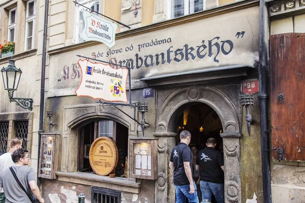 Prague Çek Cumhuriyeti Mayıs 2018 Traditioanal Tarihi Pub Krale Brabantskeho — Stok fotoğraf