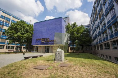 Prague, Çek Cumhuriyeti, 4 Haziran 2018: Cvut yapı, Elektrik Mühendisliği Fakültesi