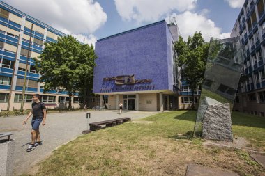 Prague, Çek Cumhuriyeti, 4 Haziran 2018: Cvut yapı, Elektrik Mühendisliği Fakültesi