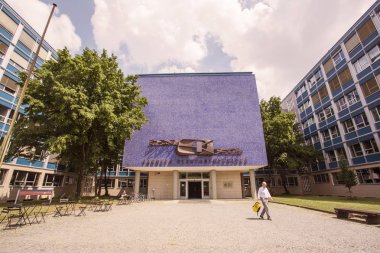 Prague, Çek Cumhuriyeti, 4 Haziran 2018: bina Cvut, öğretim, elektrik Engineerin