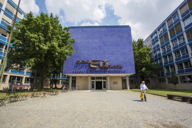 Prague, Çek Cumhuriyeti, 4 Haziran 2018: Cvut yapı, Elektrik Mühendisliği Fakültesi