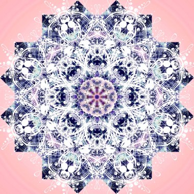 Soyut mandala renkli resmi