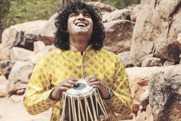 Tabla 음악가 Praveen Narayan Tiruvannamalai 2018 — 스톡 사진