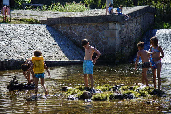 Ratiborice Cseh Köztársaság Augusztus 2018 Viktorka Zsilip Upa Česká Skalice — Stock Fotó