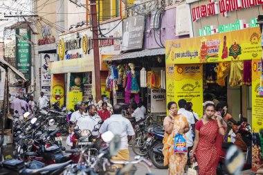 Udaipur, Rajasthan, Hindistan, 31 Ocak 2018: Genel city piyasa