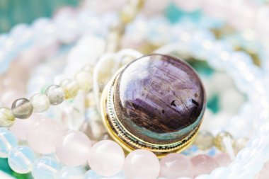 Doğal mineral taş boncuk Dekoratif kase