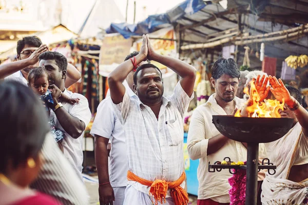 Tiruvannamalai Штаті Таміл Наду Індія Січня 2018 Люди Молився Перед — стокове фото