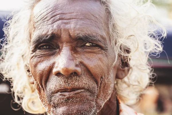 Arunachala Tiruvannamalai Tamil Nadu Inde Janvier 2018 Portrait Indien Âgé — Photo