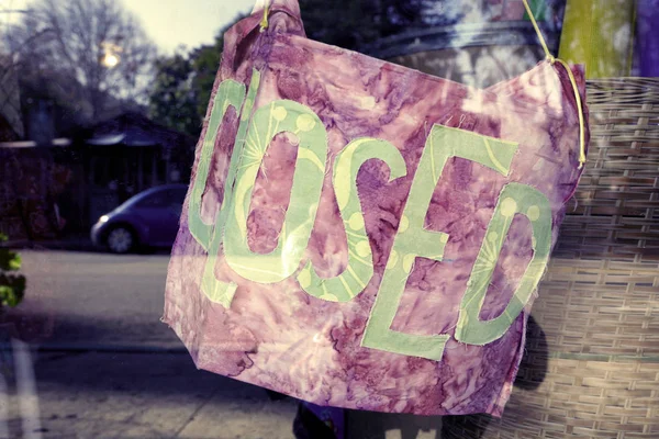 Closed Sign Window Shop — Stock Photo, Image