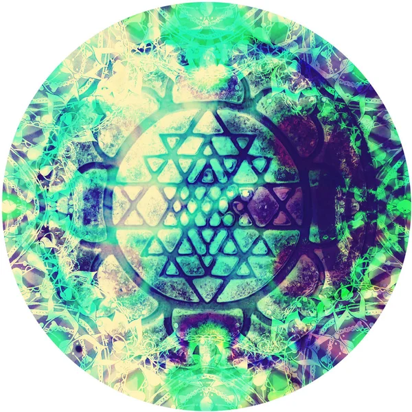 Heilige Geometrie Spirituelles Mandala Bild — Stockfoto