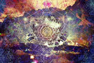 Manevi arka plan kutsal geometri ile