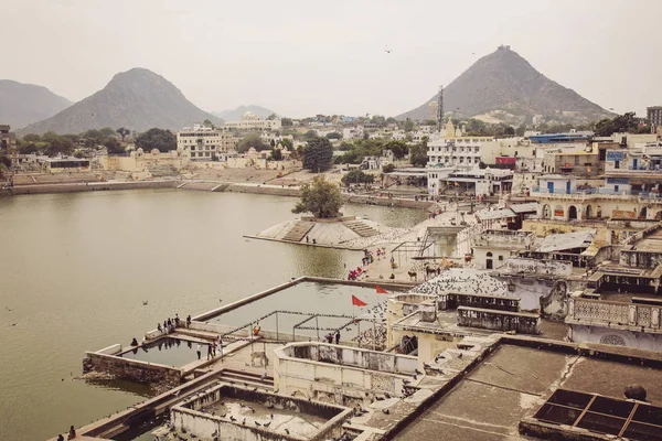 Pushkar Rajasthan Indien Februar 2019 Heiliger See Pushkar City View — Stockfoto