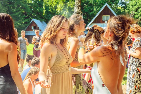 Brno Czech Republic August 2020 People Enjoying Summer Gathering Spiritual — Stock Photo, Image