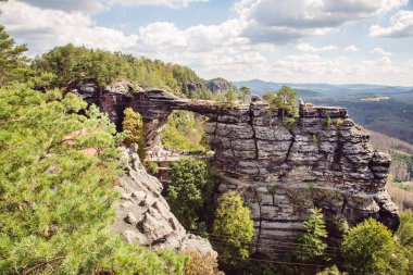 Pravcicka kapısı, Hrensko, Çek Cumhuriyeti manzarası