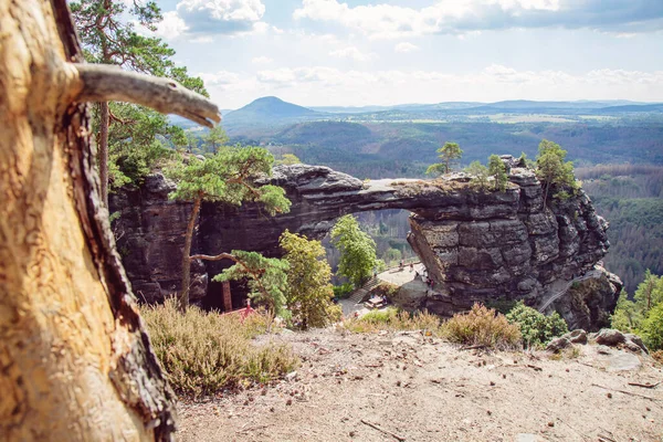 Pravcicka Gate Hrensko Tjeckiska Republikens Landskap — Stockfoto