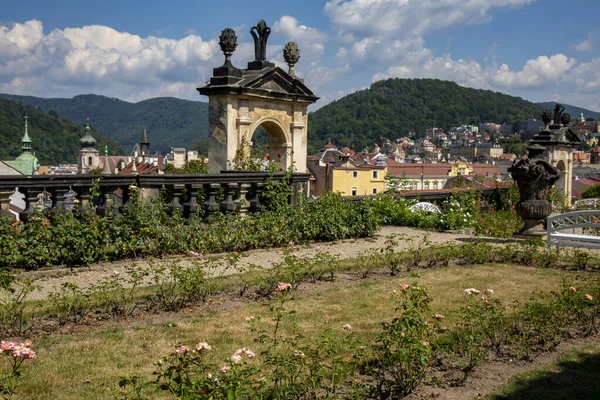 Jardín Rosas Del Castillo Decin Ciudad Decin República Checa — Foto de Stock