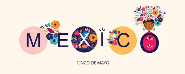 Ilustración Vectorial Con Hermoso Diseño Sobre México — Vector de stock