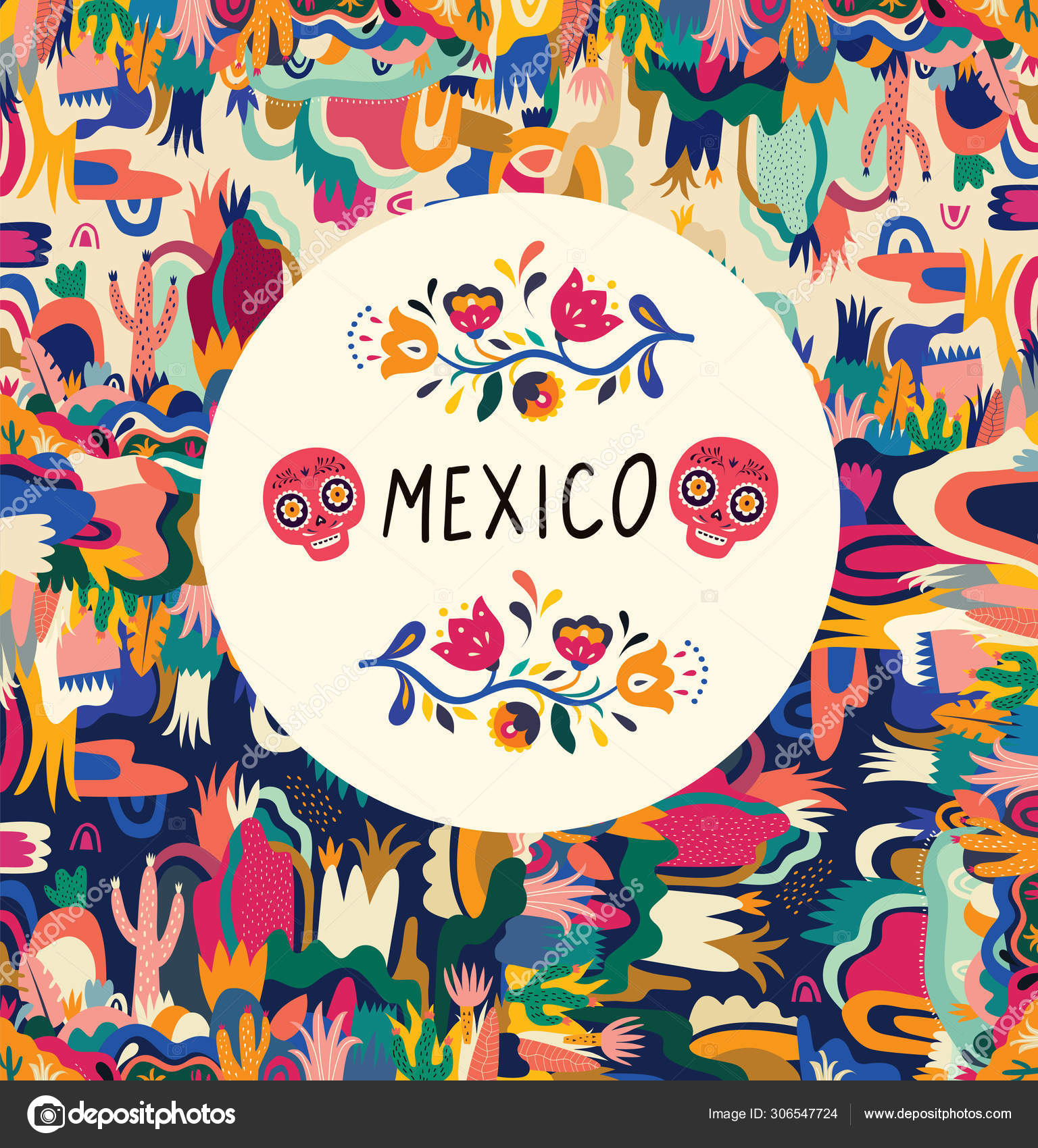 Colourful Design Mexican Holiday Chinco De Stock Vector (Royalty Free)  1943036716