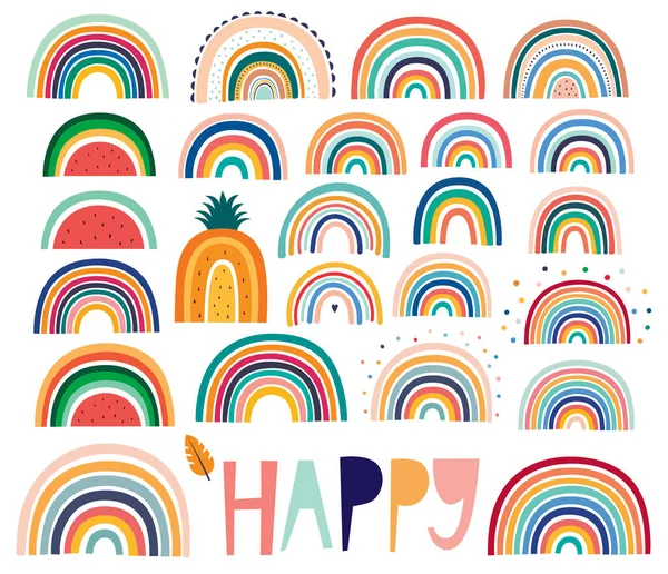 时尚时髦的彩虹矢量插图 — 图库矢量图片