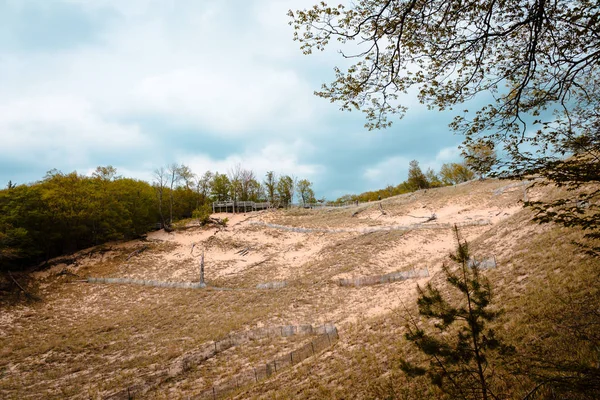 Büyük kumulları Michigan Gölü kapalı