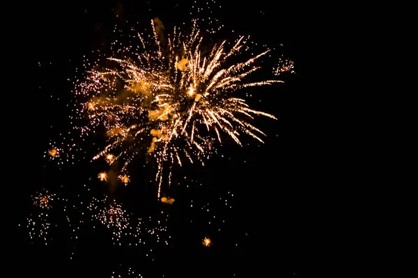 Feuerwerk Erhellt Den Nachthimmel Juli — Stockfoto