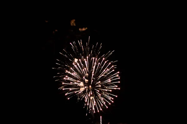 Feiertagsfest Feuerwerk Großen Stromschnellen Michigan — Stockfoto