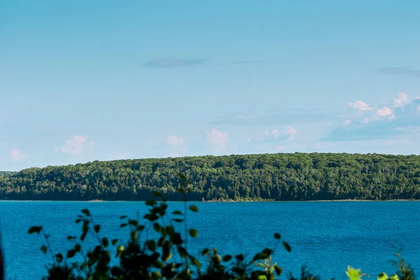 Vista Della Penisola Superiore Del Michigan Dall Isola Mackinac — Foto Stock