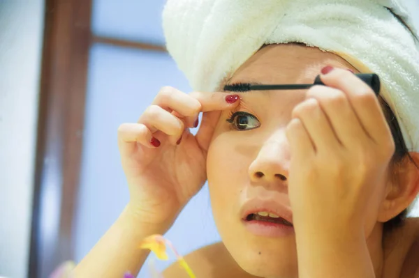 Verse Portret Van Levensstijl Van Jonge Gelukkig Mooi Aziatische Koreaanse — Stockfoto