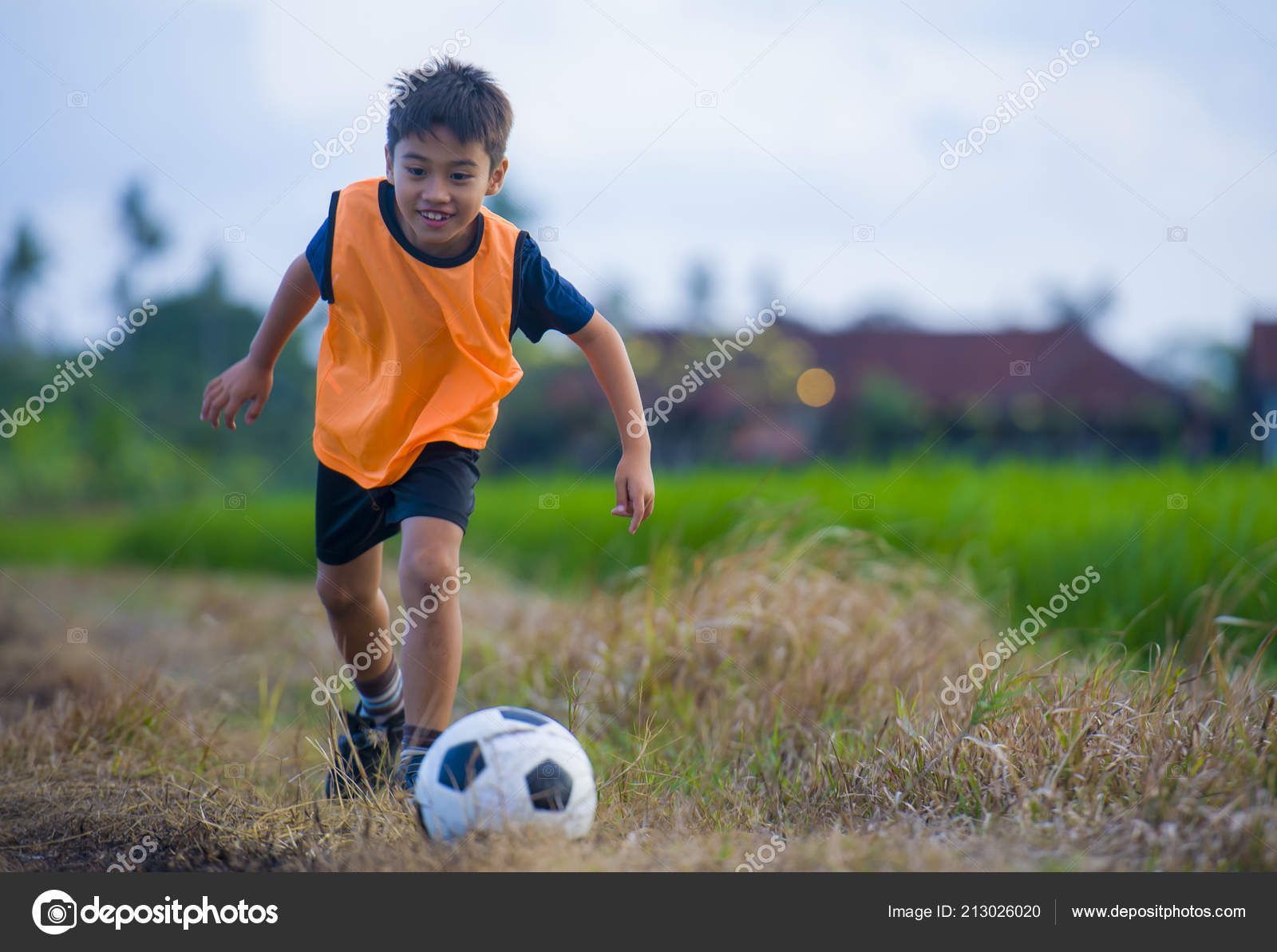 Years Old Happy Excited Kid Playing Football Outdoors Garden Wearing Stock Photo C Thevisualsyouneed Years Old Happy Excited Kid Playing Football Outdoors Garden Wearing Stock Photo C Thevisualsyouneed