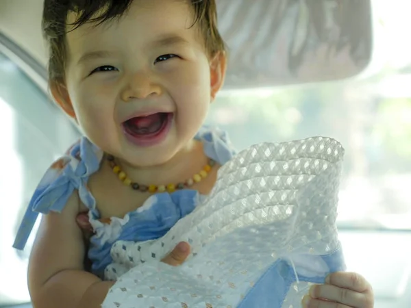 Close Van Geïsoleerde Gezicht Portret Van Zoet Schattig Aziatische Chinese — Stockfoto