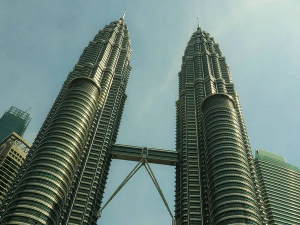 Kuala Lumpur Malaysia Janeiro 2019 Vista Das Impressionantes Torres Gêmeas — Fotografia de Stock