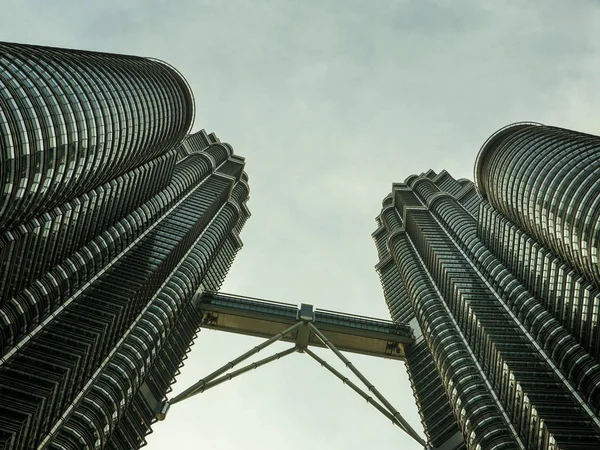 Kuala Lumpur Malaysia Janeiro 2019 Vista Das Impressionantes Torres Gêmeas — Fotografia de Stock