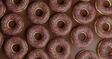 Sağlıksız ama cezbedici bir tatlı. Lezzetli ve lezzetli çikolatalı çörekler, kalori ve şeker bağımlılığı konseptiyle dolu.