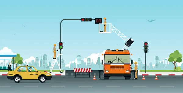 Reparar semáforos — Vector de stock