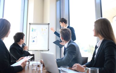 iş konferans sunumu flip-grafik takım eğitim ile 